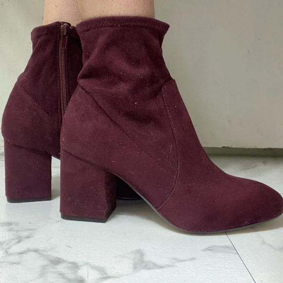 NEW W/O BOX LOFT Burgundy Ankle Booties - Picture 2 of 5